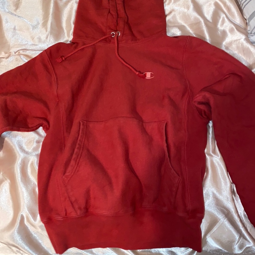 Red champion sweatshirt
